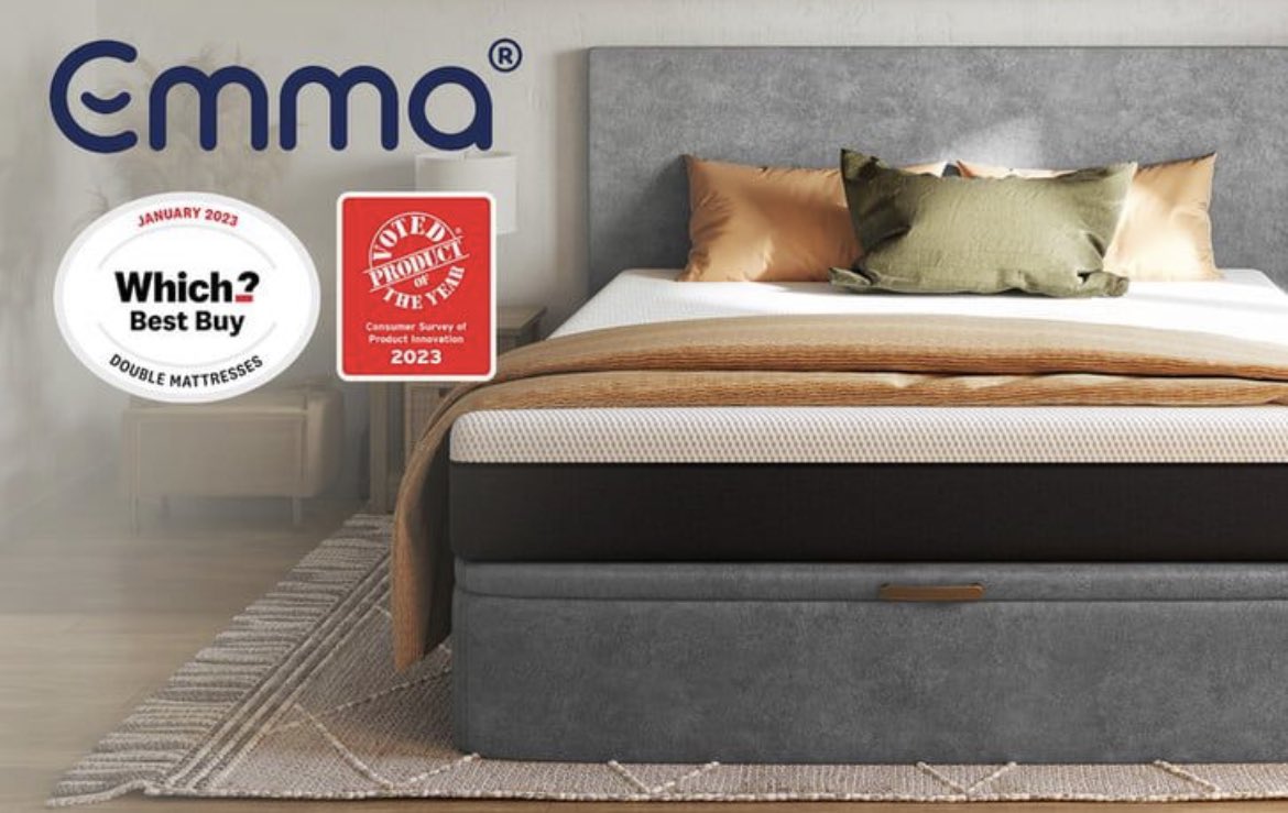 Try an Emma mattress for less than you’d expect 🙌

It offers medium-firm support, memory foam and a washable top cover for hygiene.

You can order yours here 👉 awin1.com/cread.php?awin…