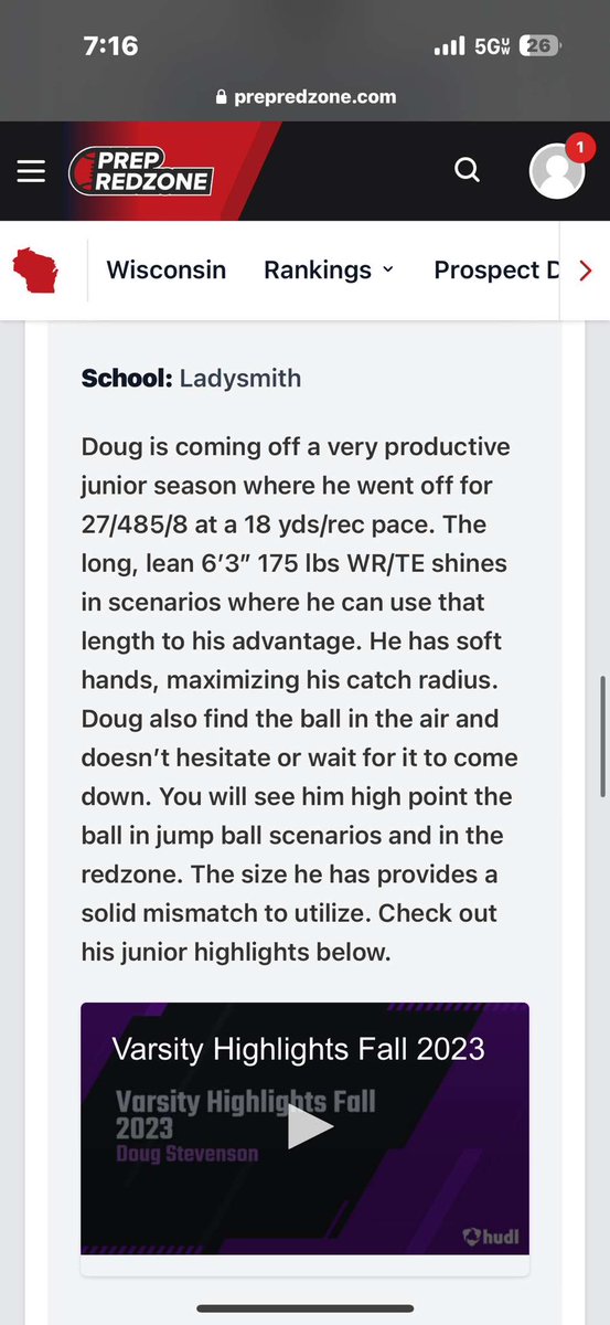 Thank you <a href="/PrepZoneWI/">Prep Zone Wisconsin</a> and <a href="/MJ_NFLDraft/">Mark Johnson</a> for the write up!!
