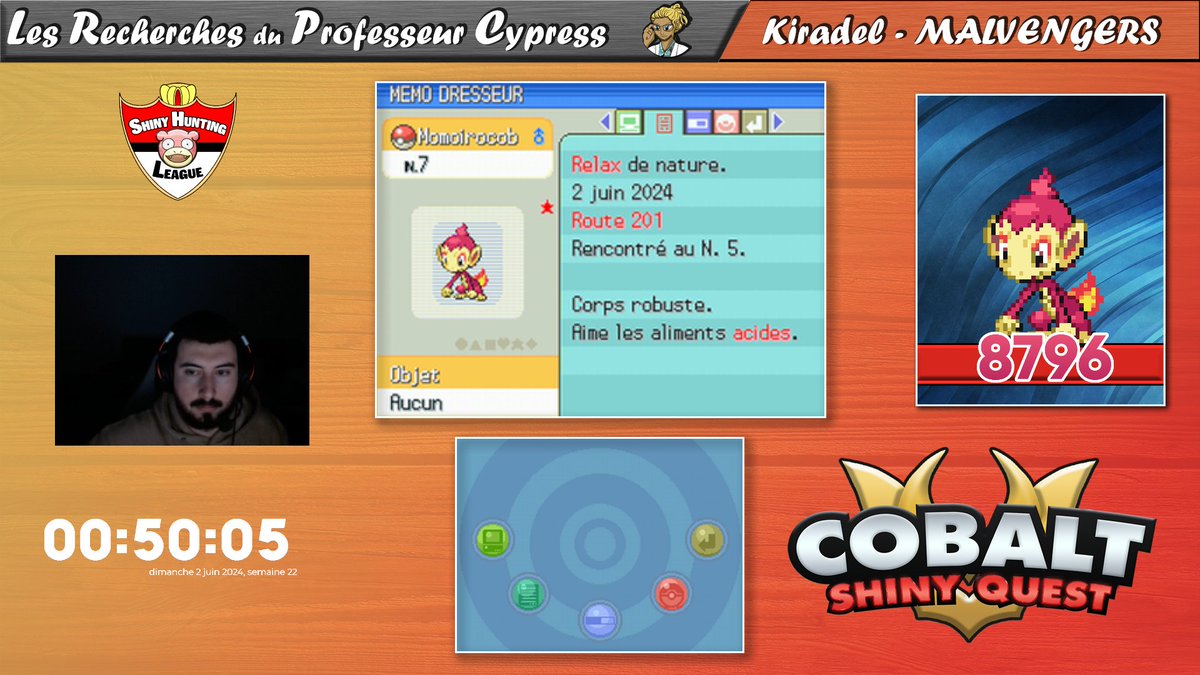 [81]✨ 

Après plusieurs invitations, j'aurai enfin fait briller un Shiny sur <a href="/OrionShiny/">Orion ☆ Shiny Hunting ✨</a> , et quel shiny ! 

Ouisticram en 8796 Resets sur Platine lors du Ouististream avec <a href="/AryessSh/">Aryess</a> ! 

Il sonne également le début de mon <a href="/cobaltpkmn/">cobalt | COMMS CLOSED</a> Shiny Quest !   

Beaucoup trop heureux !!