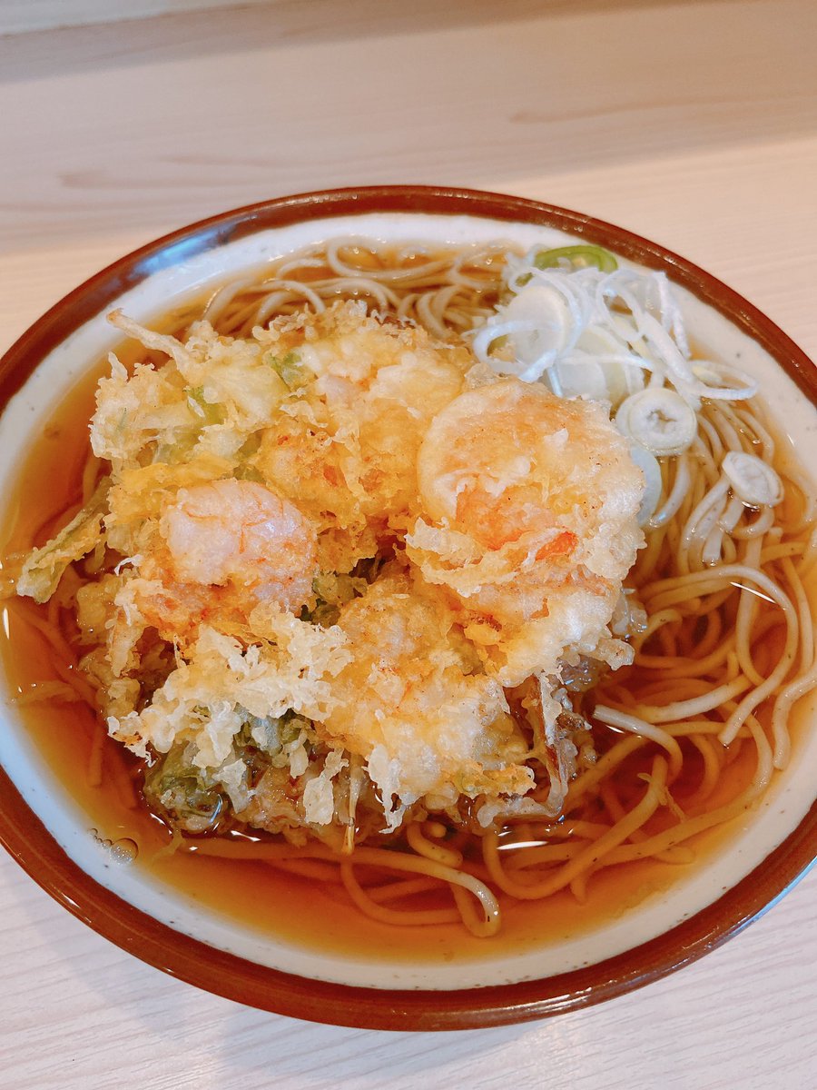 hannylemon's tweet photo. 朝から海老かき揚げ蕎麦@そばの神田東一屋 駅前南町通り店 https://t.co/fxxqSrh1Rm