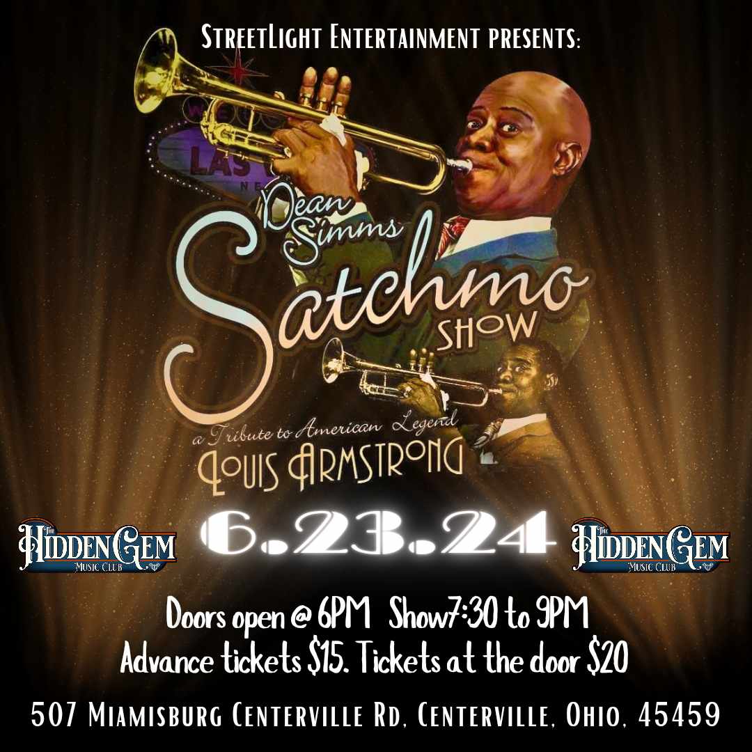 LlcStreetlight's tweet photo. Come join us for The Satchmo Show, where we pay tribute to the American legend Louis Armstrong... June 23rd at The Hidden Gem Music Club 

https://t.co/emejgy172f https://t.co/LTmJmZH7Pu