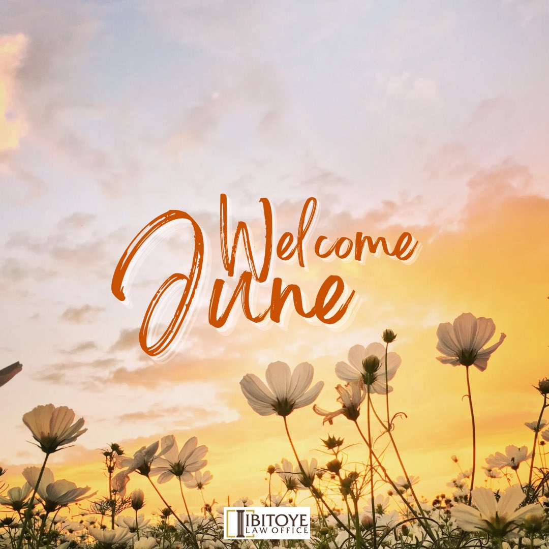 IbitoyeLaw's tweet photo. Happy new month! Wishing everyone lots of sunshine and blessings this June.🌞
#newmonth #juneishere #positivevibes https://t.co/v3S6OE6NNv
