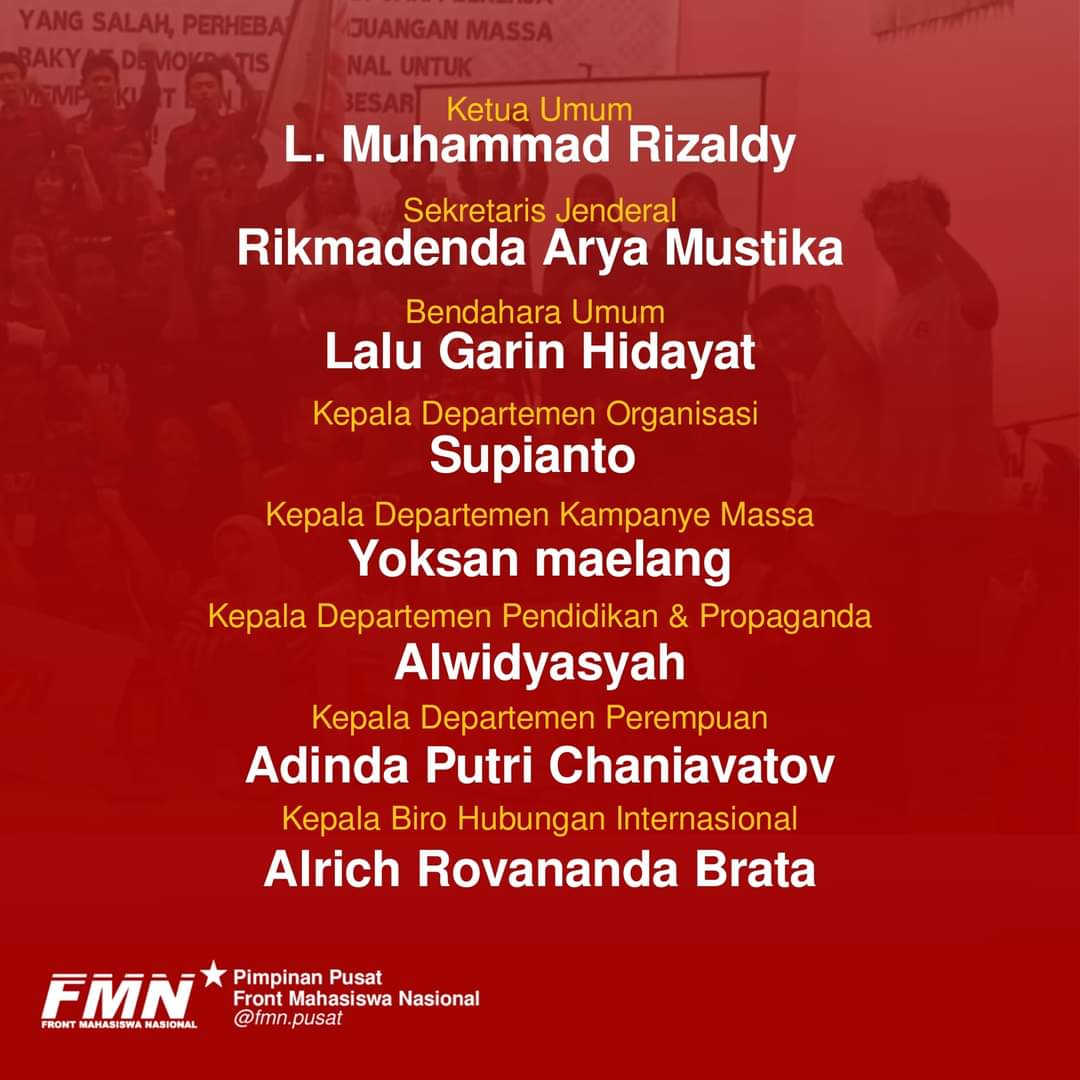 Front Mahasiswa Nasional (Pimpinan Pusat) #JoinFMN tweet media