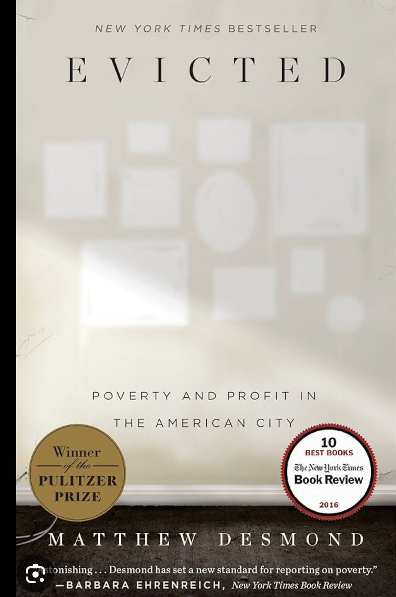 ValessaSK's tweet photo. It was available on Libby, so I read Evicted by Matthew Desmond (2016) and am having a career choice crisis now (I love my job). https://t.co/00GP4fzmhR