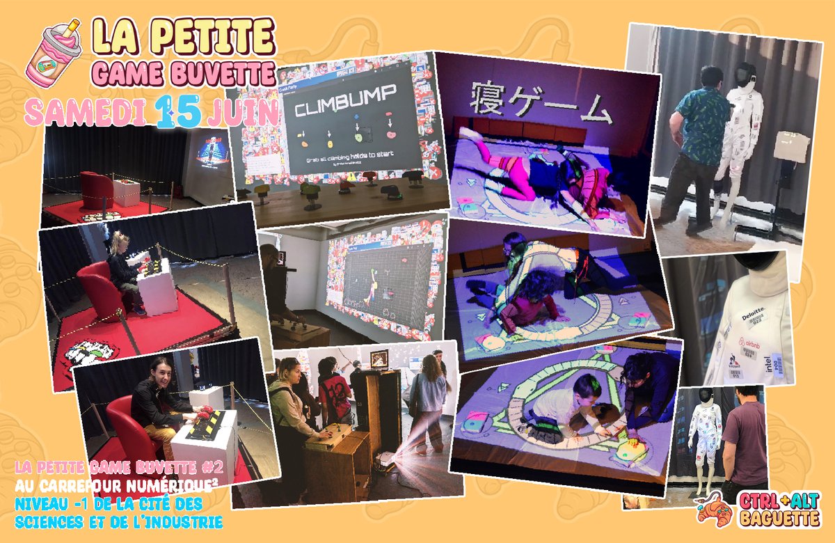 CTRL+ALT BAGUETTE (@ctrlaltbaguette) on Twitter photo L'affiche s'étoffe !
Hier avait lieu la 34è édition d'Eniarof (eniarof.com). Si vous avez loupé ce banger de l'#altctrl, vous pourrez retrouver KeyPunch Out d'<a href="/AntoninFourneau/">antonin fourneau</a> et Et à la fin, je touch€ de <a href="/n_Aya/">Charles Ayats</a>+Kevin Lesur au <a href="/CarrNum/">Carrefour numérique²</a> à la <a href="/citedessciences/">Cité des sciences et de l'industrie</a> le 15.06! L'affiche s'étoffe !
Hier avait lieu la 34è édition d'Eniarof (eniarof.com). Si vous avez loupé ce banger de l'#altctrl, vous pourrez retrouver KeyPunch Out d'<a href="/AntoninFourneau/">antonin fourneau</a> et Et à la fin, je touch€ de <a href="/n_Aya/">Charles Ayats</a>+Kevin Lesur au <a href="/CarrNum/">Carrefour numérique²</a> à la <a href="/citedessciences/">Cité des sciences et de l'industrie</a> le 15.06!