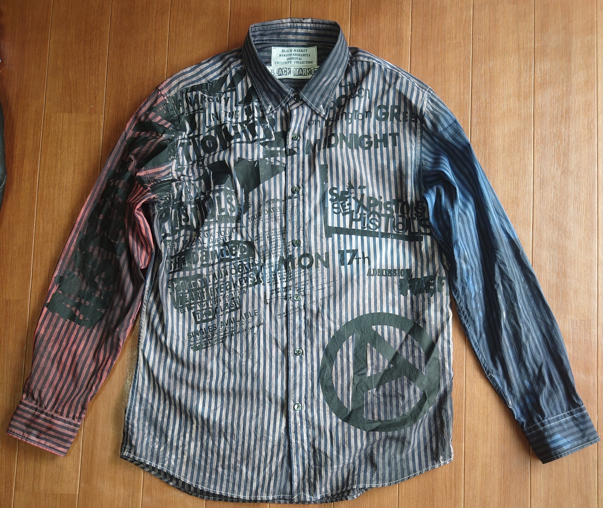 VINTAGE】PUNK アナーキーシャツ パンク 取り付ける VINTAGE】PUNK アナーキーシャツ パンク 取り付ける