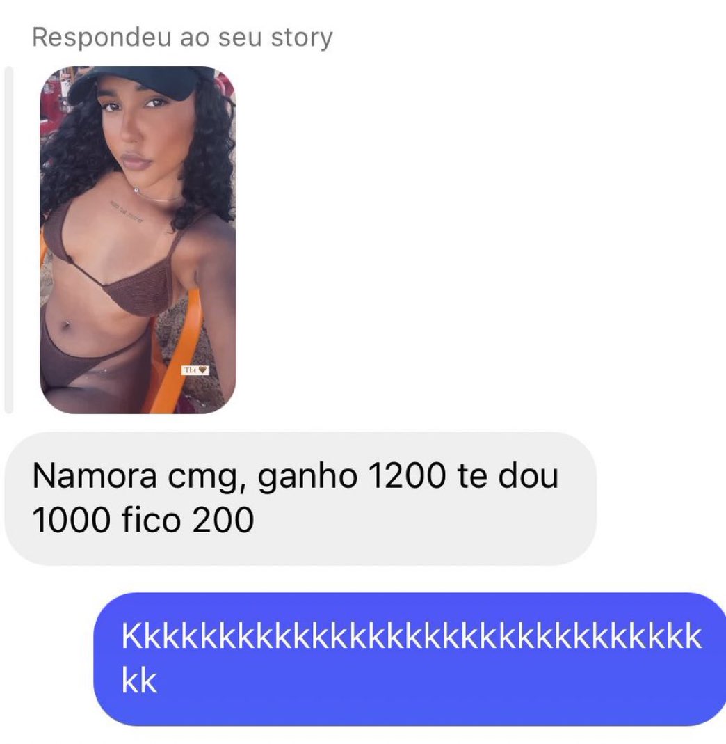 KKKKKK SE FOR ASSIM NÃO QUERO