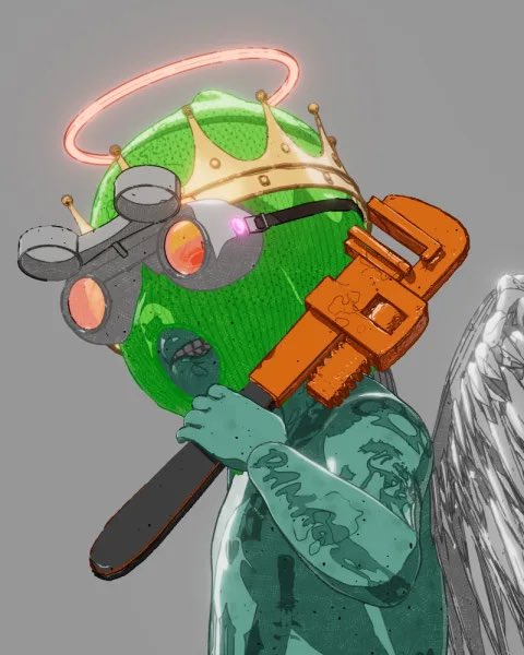 M_C_I_S's tweet photo. @_KidEight @CryptoShoeLaces I’ll take the crown.  From the forge straight to the cage. https://t.co/52xykiF1ek