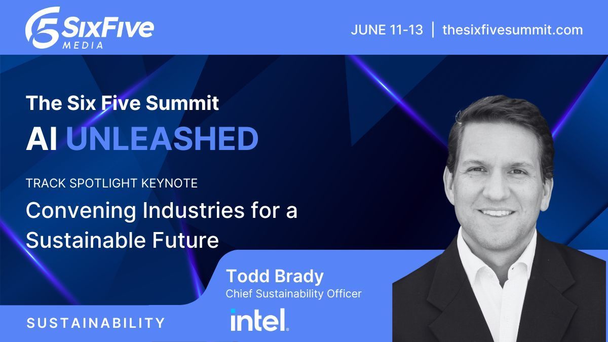 🌍 Sustainability requires collaboration! Hear from Todd Brady, Chief Sustainability Officer at @IntelFoundry, on how they're convening industries to create a sustainable future at #SixFiveSummit24. Register for this free virtual event: buff.ly/3VnWYIL