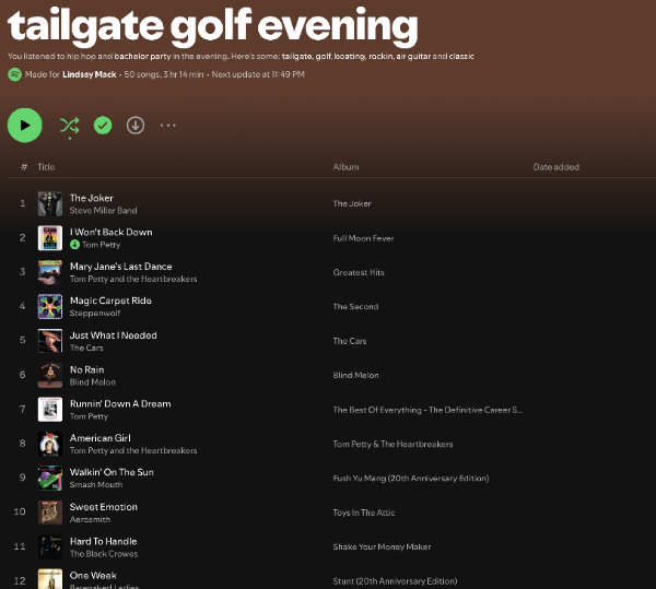 lindsayymack's tweet photo. "tailgate golf evening" i'm not sure what this means. are we tailgating for golf? night golf? but i kind of like it. https://t.co/8sb09y4WtA