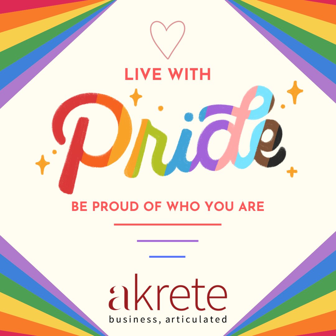 TeamAkrete's tweet photo. Pride Month gives us a chance to reflect on the strength found in diversity and celebrate the freedom that acceptance provides. #TeamAkrete encourages allto be exactly who they are, for our differences are what make the world interesting. Happy Pride! #PrideMonth2024 #Lovewins https://t.co/elAyBmPJBu