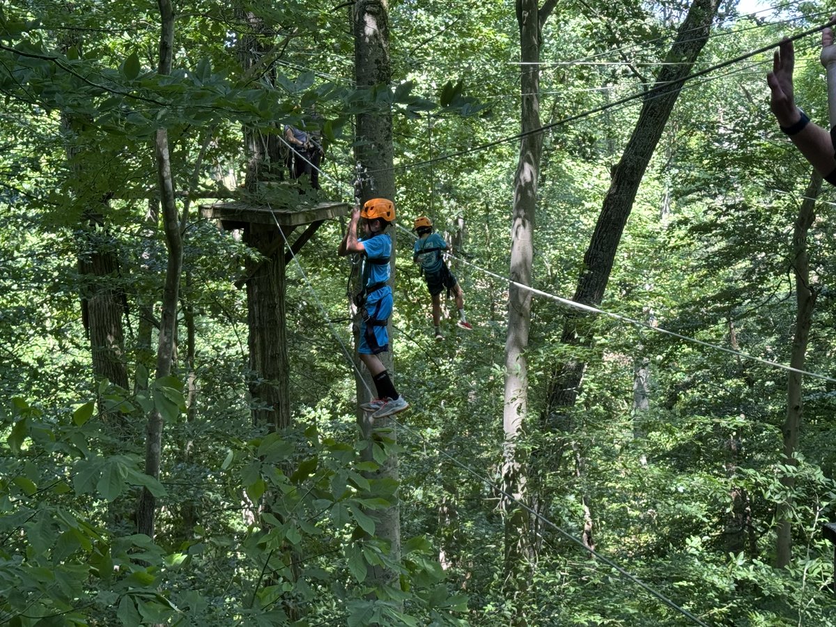 MrsHornauer's tweet photo. Thank you, @camphighroad, for such an amazing field trip! Fifth grade had so much fun ziplining, participating in team building activities, and enjoying the beautiful nature! https://t.co/OsARwhLgzR
