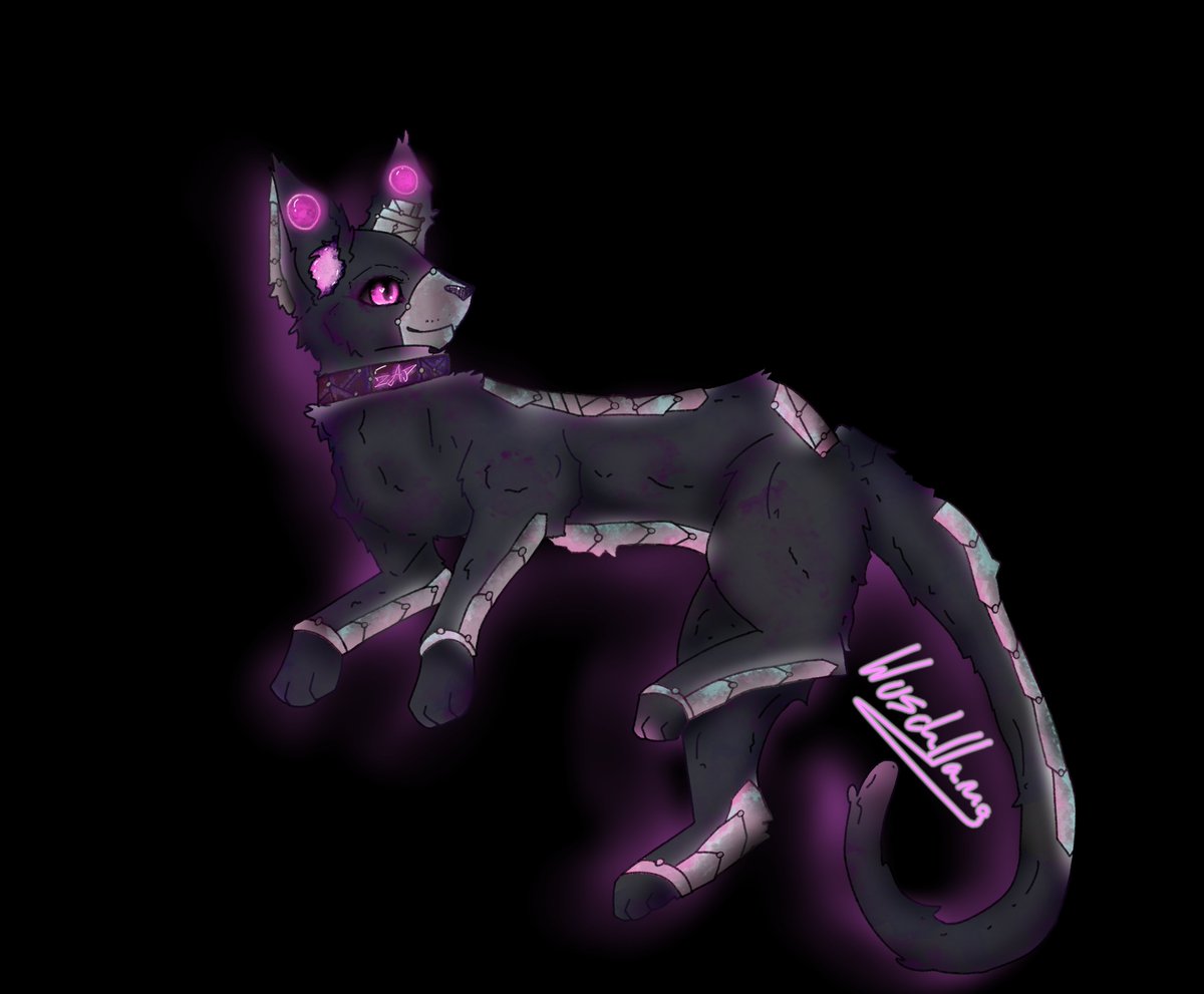 Wuschllama's tweet image. Cybercat artwork für @Sendacia1  🦙🩷🩵
.
.
#artwork #art #cyberbase  #cyberverse  #Artist #Twitchlive #twitch #Live #Llama #Alpaca #Artist #Signed