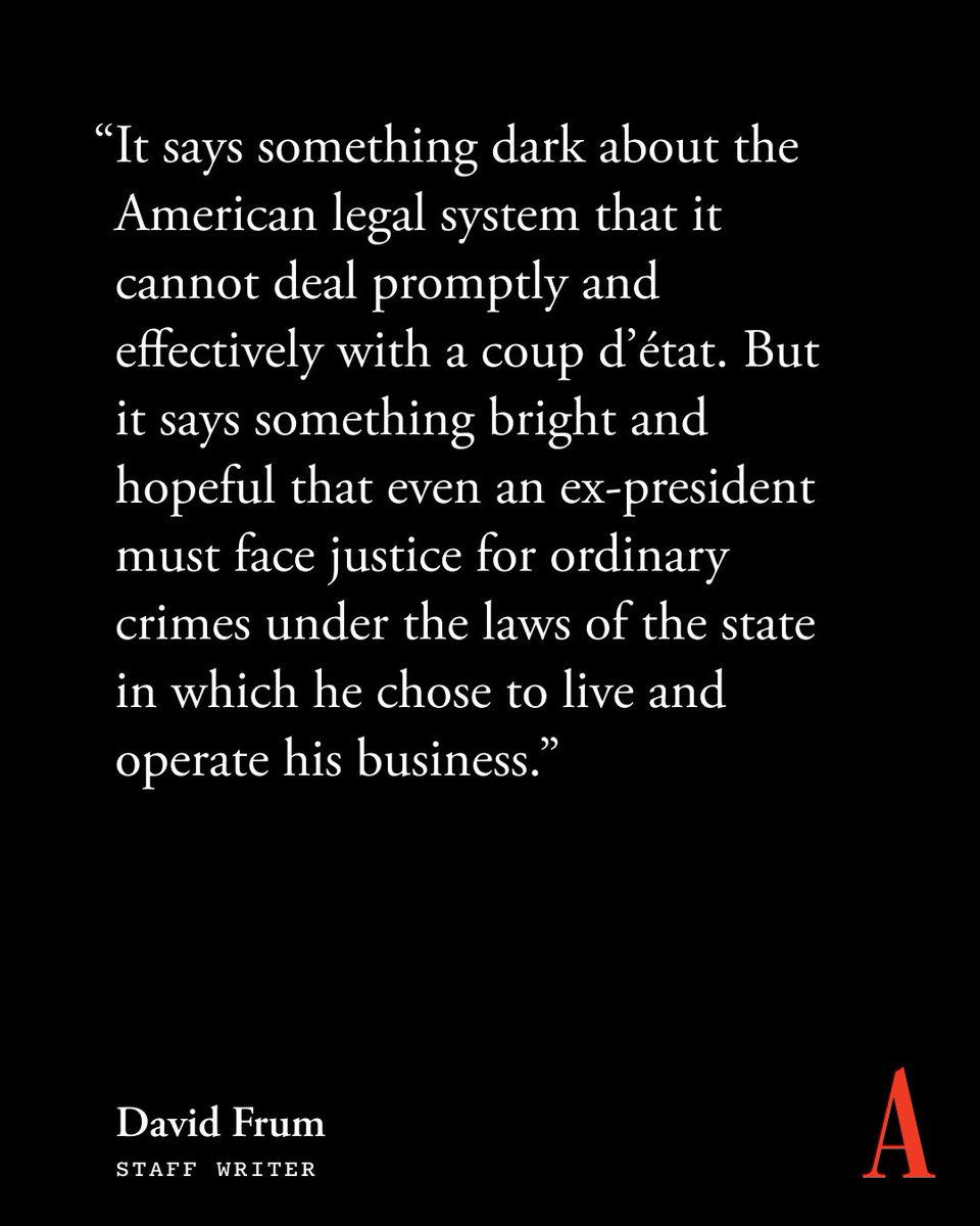 The verdict, writes @DavidFrum, drives home to the voting public "that before [Donald] Trump was a constitutional criminal, he got his start as a squalid hush-money-paying, document-tampering, tabloid sleazeball." theatln.tc/bgxxQYhi