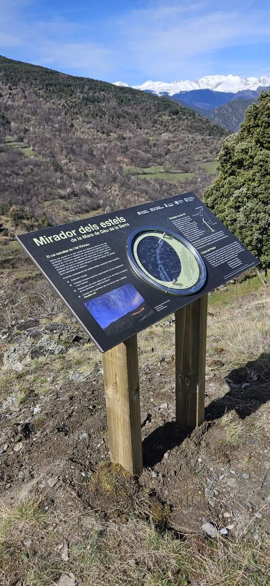 pnaltpirineu's tweet photo. Estrenem 7 nous miradors astronòmics al #PNAltPirineu amb planisferis segons la mitologia popular pirinenca 🐏🌠 per posar en valor el seu excel·lent cel estrellat 🌌 i el seu patrimoni immaterial. Actuació realitzada junt amb @Obagaactivitats @CelistiaP i #Geosilva https://t.co/YWLnBeO7w8