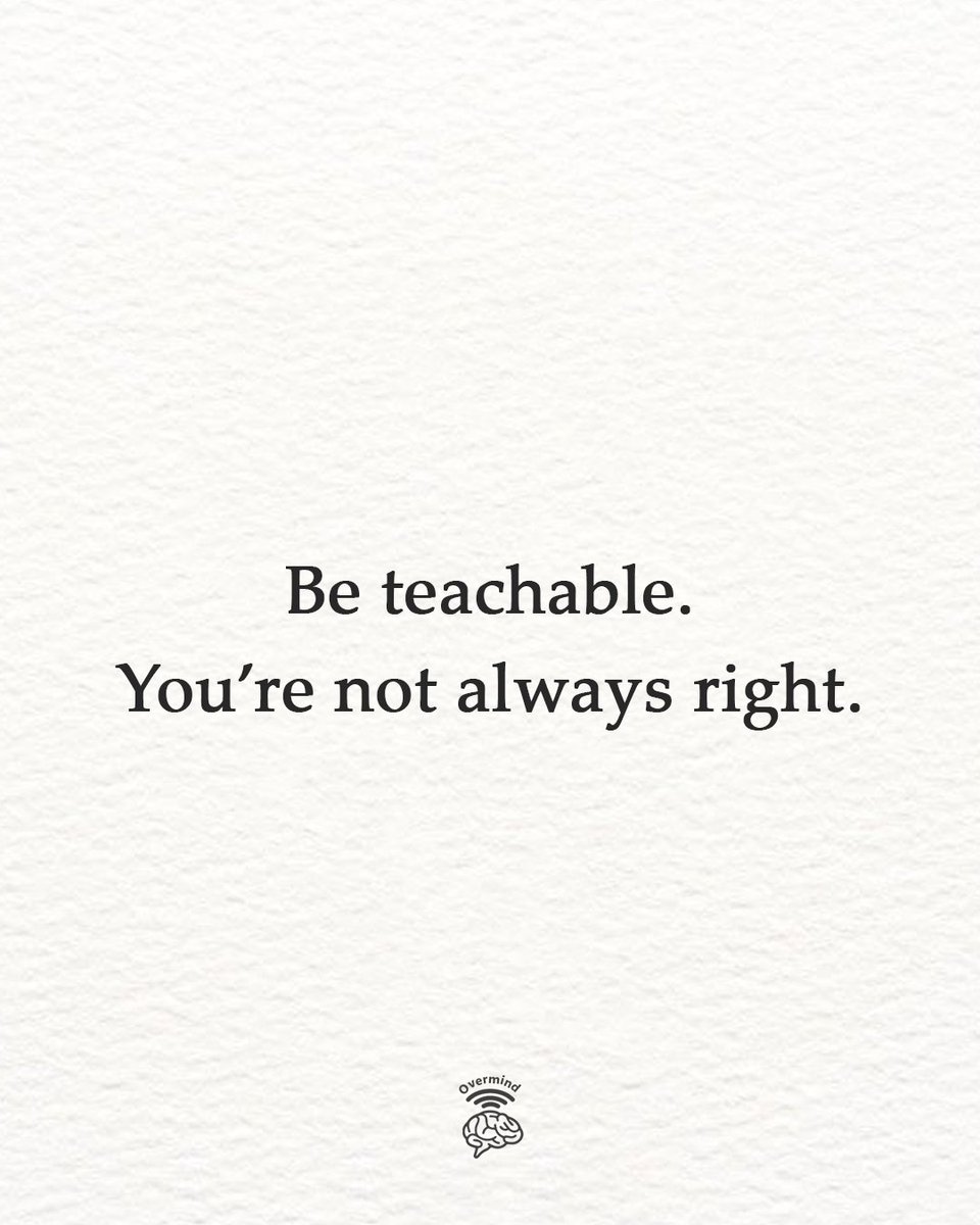 Be teachable