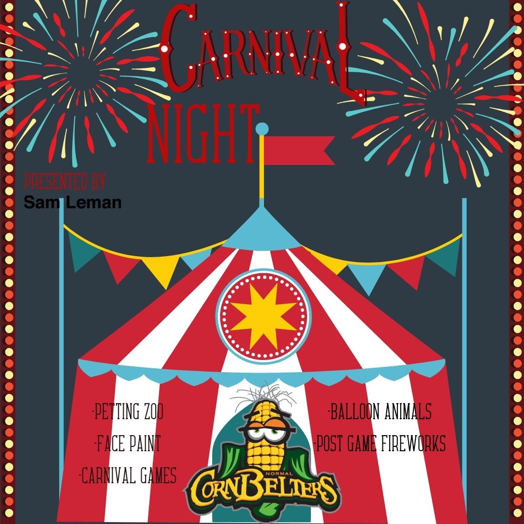 THE SHOW WILL GO ON! Come one, come all, and enjoy a night at the carnival presented by Sam Leman Chevy! 

⏰: 6:30pm
🆚: Springfield Lucky Horseshoes
📍: The Corn Crib
🎟: vivenu.com/event/june-1st…
📺: prospectleague.com/stretch
