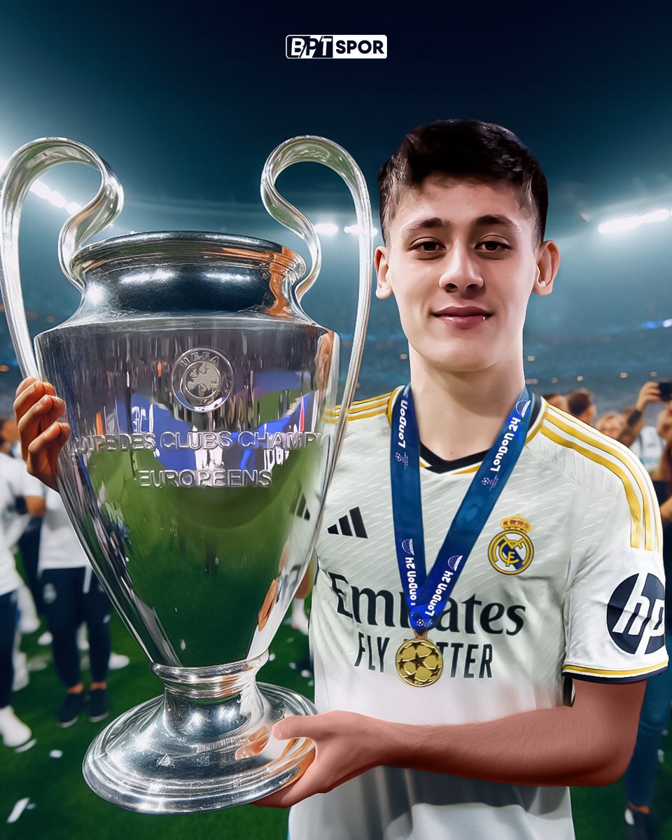 Arda Güler, Şampiyonlar Ligi Kupası'nı kazanan ilk Türk futbolcu oldu. 🇹🇷