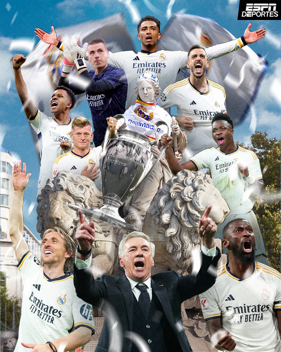 ¡El Real Madrid es campeón de Europa! 🏆 

El club español gana su DECIMOQUINTA copa de Europa. ⚪ ⚪