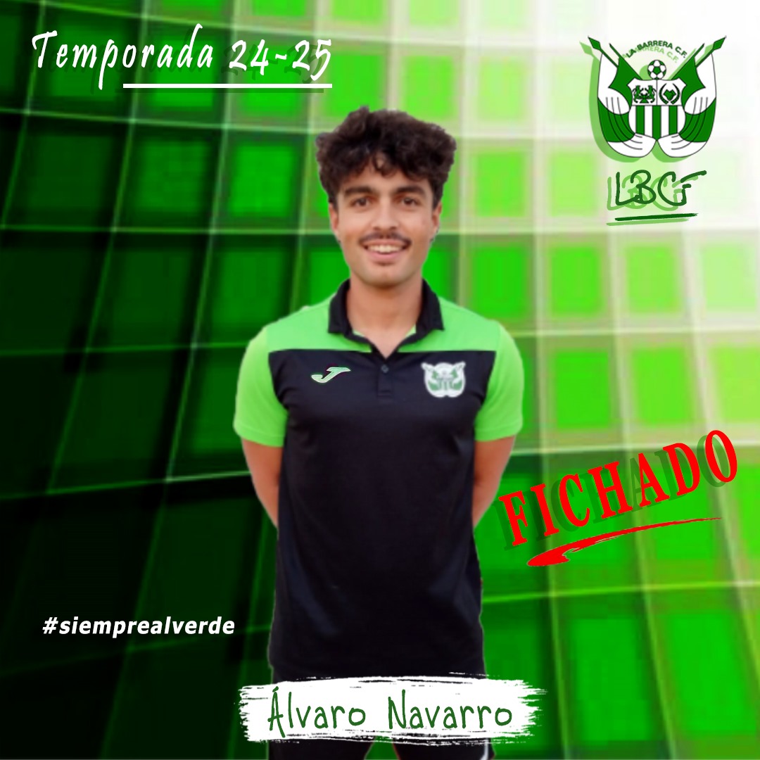 LaBarreraCF's tweet photo. SÉNIOR | ENTRENADOR 
Álvaro Navarro es el elegido por nuestra directiva para dirigir a nuestro sénior en la Temporada 24/25.
El joven técnico mairenero afrontará su primer reto como 1er entrenador en categoría Sénior.
Mucha suerte míster!!!
#siemprealverde https://t.co/UidSqTWmYA