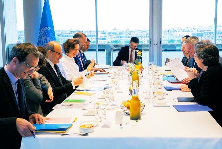 RiouxRemy's tweet photo. Le #DialogueDeParis réunit tous les acteurs parisiens de la #ScienceDurable & de la #FinanceDurable pour former ensemble un laboratoire inédit de solutions de dvlppt durable.
🙏🏼à @UNESCO pour son invitation avec @OECD @ICC @IEA @OIFrancophonie @COEbanknews @AFD_France. A suivre ! https://t.co/X5RBi7Y9H3