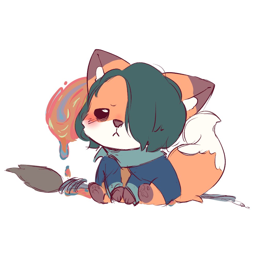 nimtawu's tweet photo. lil fox artist guy 

made by @hopscotchlvr (much love) https://t.co/U7EEaQ823l
