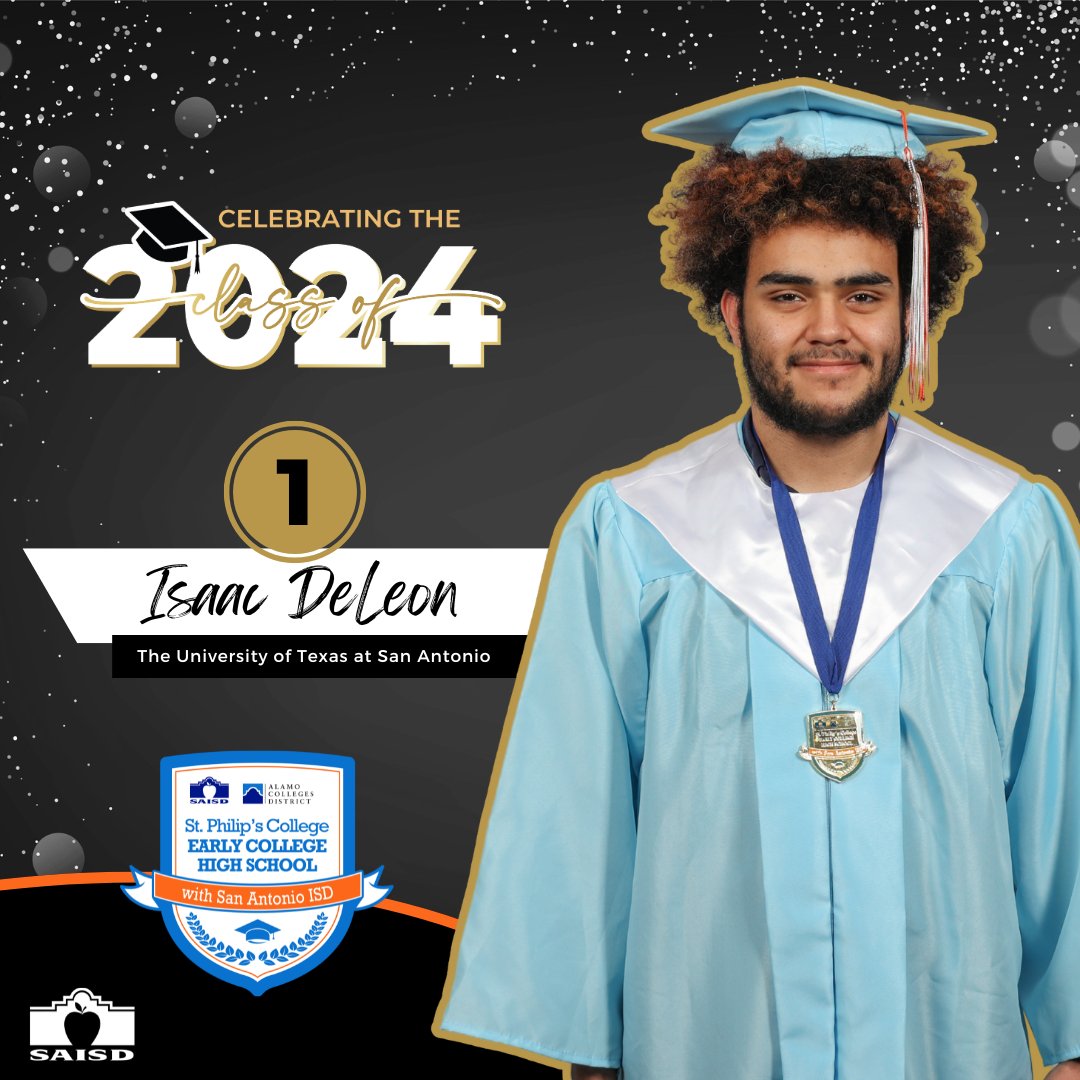 SAISD's tweet photo. 🎓 The graduating class of @SAISDStPhilips crosses the stage tomorrow at 1 p.m. at Alamo Convocation Center.
🎓 La clase de graduados de St. Philip's Early College High School cruza el escenario mañana a la 1 p.m. en el Alamo Convocation Center.
#SAISDFamilia #SAISDGraduation https://t.co/ZNWOfoXHAQ