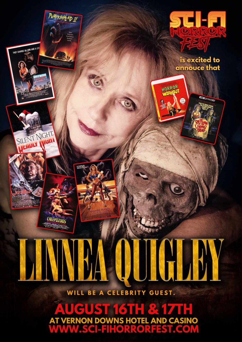 beth_tiffani's tweet photo. SCI-FI HORROR FEST is EXTREMELY proud to announce that the iconic and beautiful star of "Night of the Demons"and many other horror cult classic movies, Linnea Quigley, will be a Celebrity Guest at our 2024!!! @GrimmFXC @GoodBadFlicks @iafwStatic https://t.co/PVpJEIWl0z