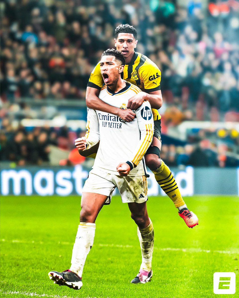 ESPNFC's tweet image. At 20 years old, Jude Bellingham just won his first-ever Champions League trophy in his first-ever UCL final appearance, against his former club, in his home country at Wembley Stadium 🏴󠁧󠁢󠁥󠁮󠁧󠁿

The scriptwriters have done it again 🥹🤍