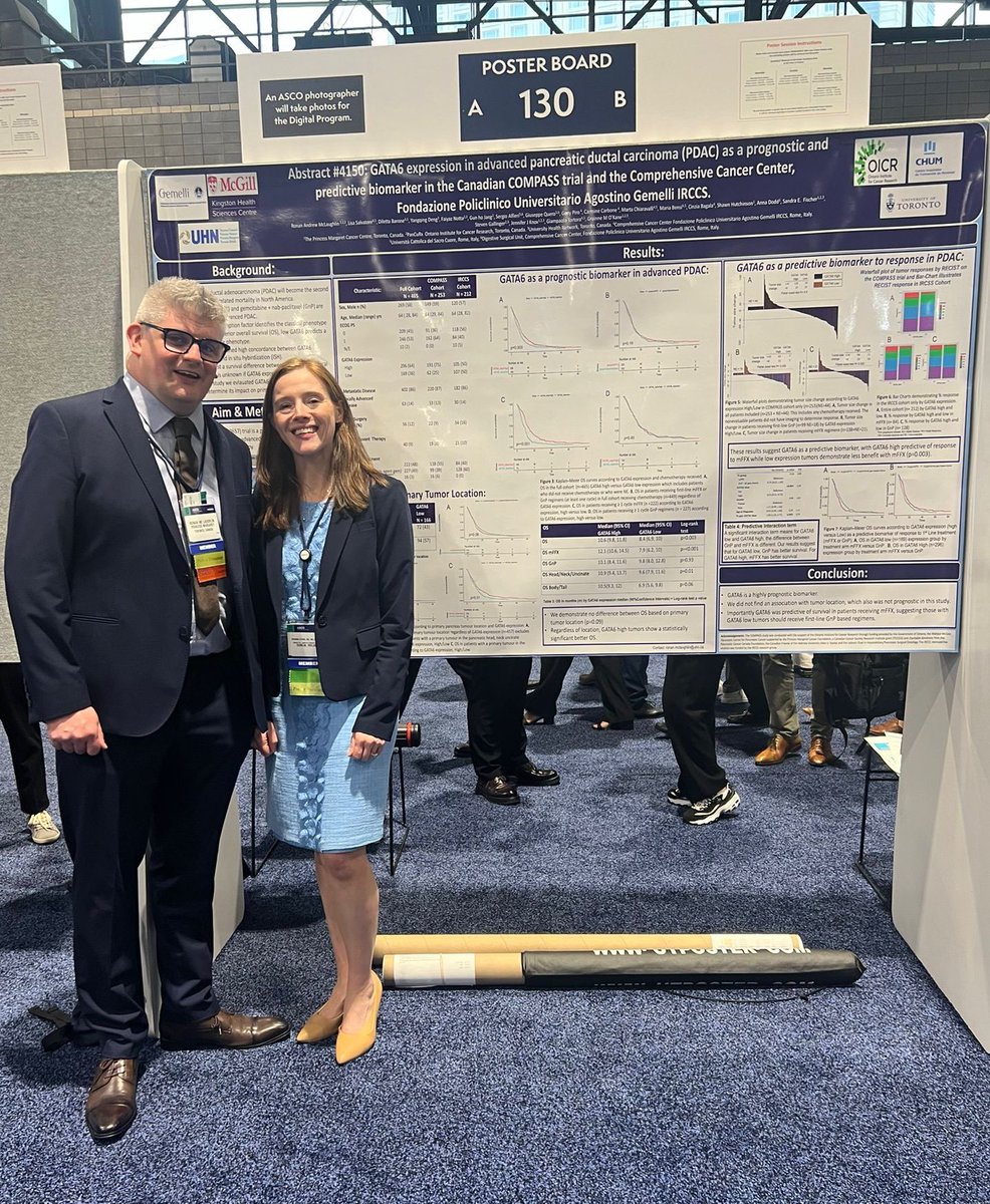 Hailey Carroll (@haileykcarroll) on Twitter photo Well done <a href="/RonanAndrewMcL1/">Ronan Andrew McLaughlin</a> and <a href="/graokane/">Grainne O'Kane</a> - amazing work looking at GATA6 expression as a predictive and prognostic biomarker in advanced PDAC. Congrats to all involved 👏 #ASCO2024 Well done <a href="/RonanAndrewMcL1/">Ronan Andrew McLaughlin</a> and <a href="/graokane/">Grainne O'Kane</a> - amazing work looking at GATA6 expression as a predictive and prognostic biomarker in advanced PDAC. Congrats to all involved 👏 #ASCO2024