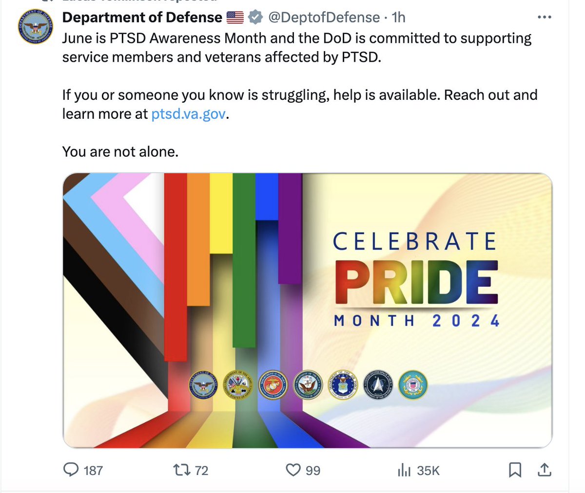 RightSandy's tweet photo. @DeptofDefense The internet is FOREVER. https://t.co/ZNGU8dMEpk