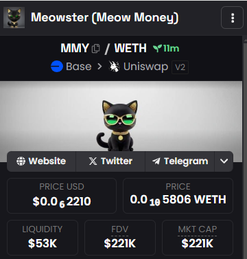 MeowsterAI's tweet photo. Dexscreener update was donated to us and it's now live!

Chart:  https://t.co/N8goxfpwy8 https://t.co/eY5xn2WLvZ