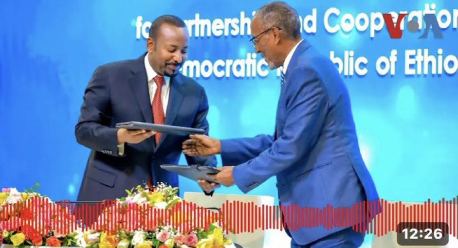 MSamatar3's tweet photo. The #EthioSomalilandMoU besides the mutual benefits and strategic partnership between the two friendly countries, there’s a significant undisclosed strategic covert advantage for the #RoSL. This agreement crushes and ends the wound be agitator’s or enemies’ wishes to use #Ethiopia as a backdrop for spreading propaganda or wage a war against the #RoSL, by sealing and securing the porous borders between the two countries.

#Ethiopia 
#RoSL 
#EthioSomalilandMoU 
#Somaliland