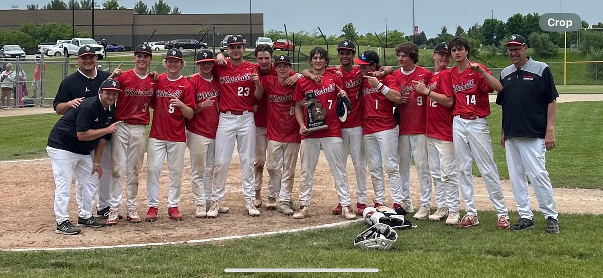 DISTRICT CHAMPS!!!

Game 1 (district semis)
Whitehall 7
Big Rapids 3

Game 2 (district finals)
Whitehall 6
Ludington 4