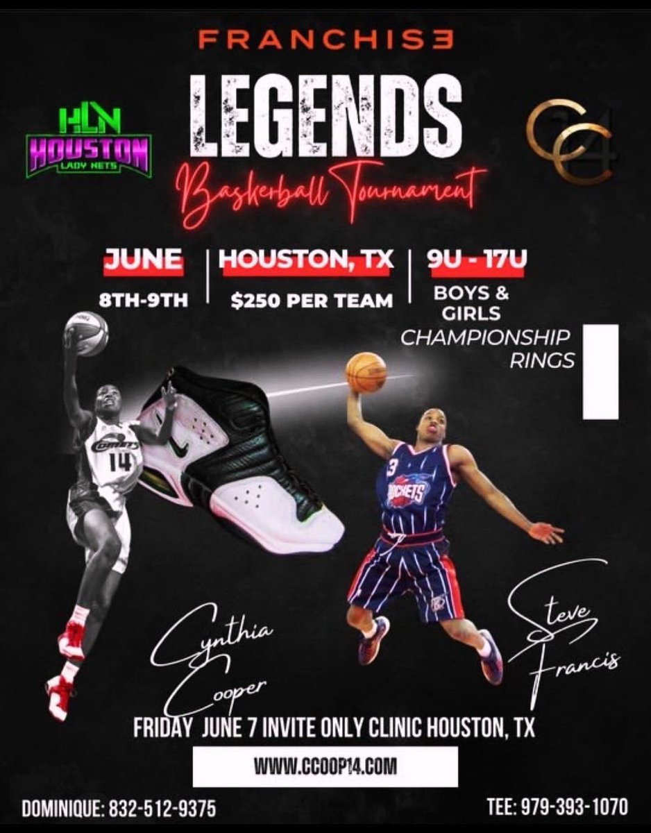 REGISTRATION IS OPEN FOR ONE OF THE HOTTEST EVENTS IN THE CITY. 
NEXT WEEK—CYNTHIA COOPER AND STEVE FRANCIS WILL IN THE BUILDING FOR THE LEGENDS TOURNAMENT! 

<a href="/girlzprepreport/">Girlz Prep Report</a>