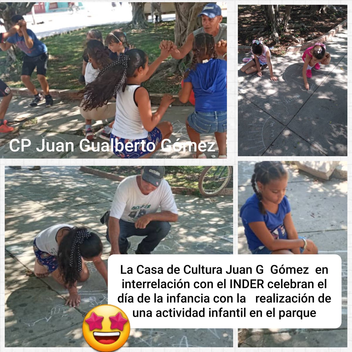 CultUnionense's tweet photo. Desde la cultura en nuestro municipio se realizan diversas actividades de interrelación   celebrando el Día de la Infancia... FELIZ DÍA🤩 #CulturaSegura #CulturaParaTodos @arte_dpc @CollazoYamile @j_noslen @MarreroOsbel @CultUnionense https://t.co/x9AvML9X8L
