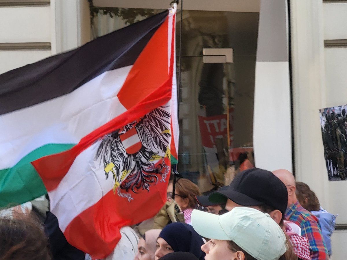 Como cada sábado, salimos a las calles de Viena a exigis el cese del genocidio cometido por Israel. Gentes de todo el mundo. La causa Palestina es la causa de la humanidad. #CeasfireForGaza