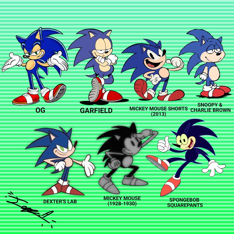 Sonic The Hedgehog in other Cartoon artstyles
#SonicTheHedgehog