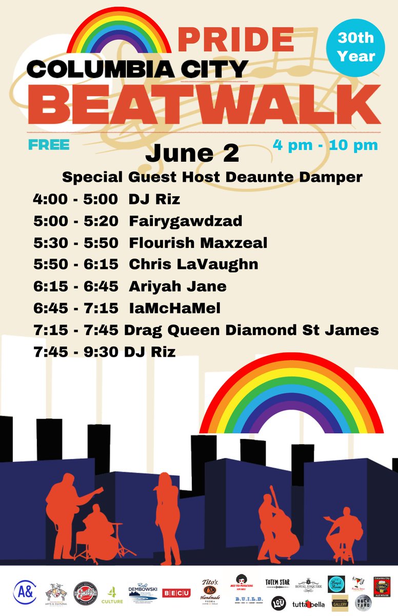MizzGallow's tweet photo. *LOCATION CHANGE!!!! Due to 100% chance of rain, the Block Party will be around the corner at the Columbia City Theater: 4916 Rainier Ave. S. 🌈 #Beatwalk #ColumbiaCity #ColumbiaCityBeatwalk #Seattle #FREE #artists #singing #dancing #Pride #DJ #vendors https://t.co/L5ume3JYKK