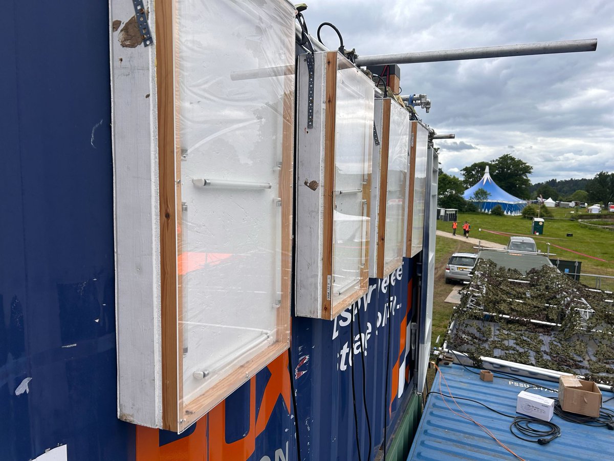 Thanks to Comnoco Tom’s hard work #emf2024 #emfcamp know what the time is and can write their own rude words after 9pm via a <a href="/ComnocoHQ/">Comnoco</a> API because this giant clock is Comnoco and modbus powered.
Hope the DJ set went well Tom 🕺🪩