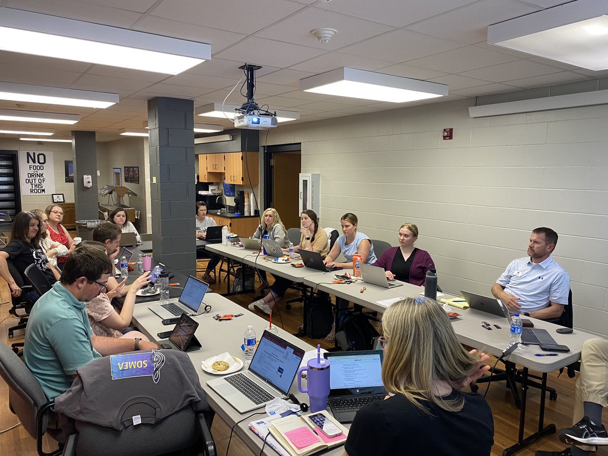 sodaksdmea's tweet photo. Wrapping up the 23/24 school year with the final SDMEA board meeting in Huron! Our board members had a very exciting day and can’t wait for all the exciting events to come! Special shout-out to Mike Bossman for his final meeting as President! Enjoy that gavel Mike! https://t.co/ptGMIxCvZs