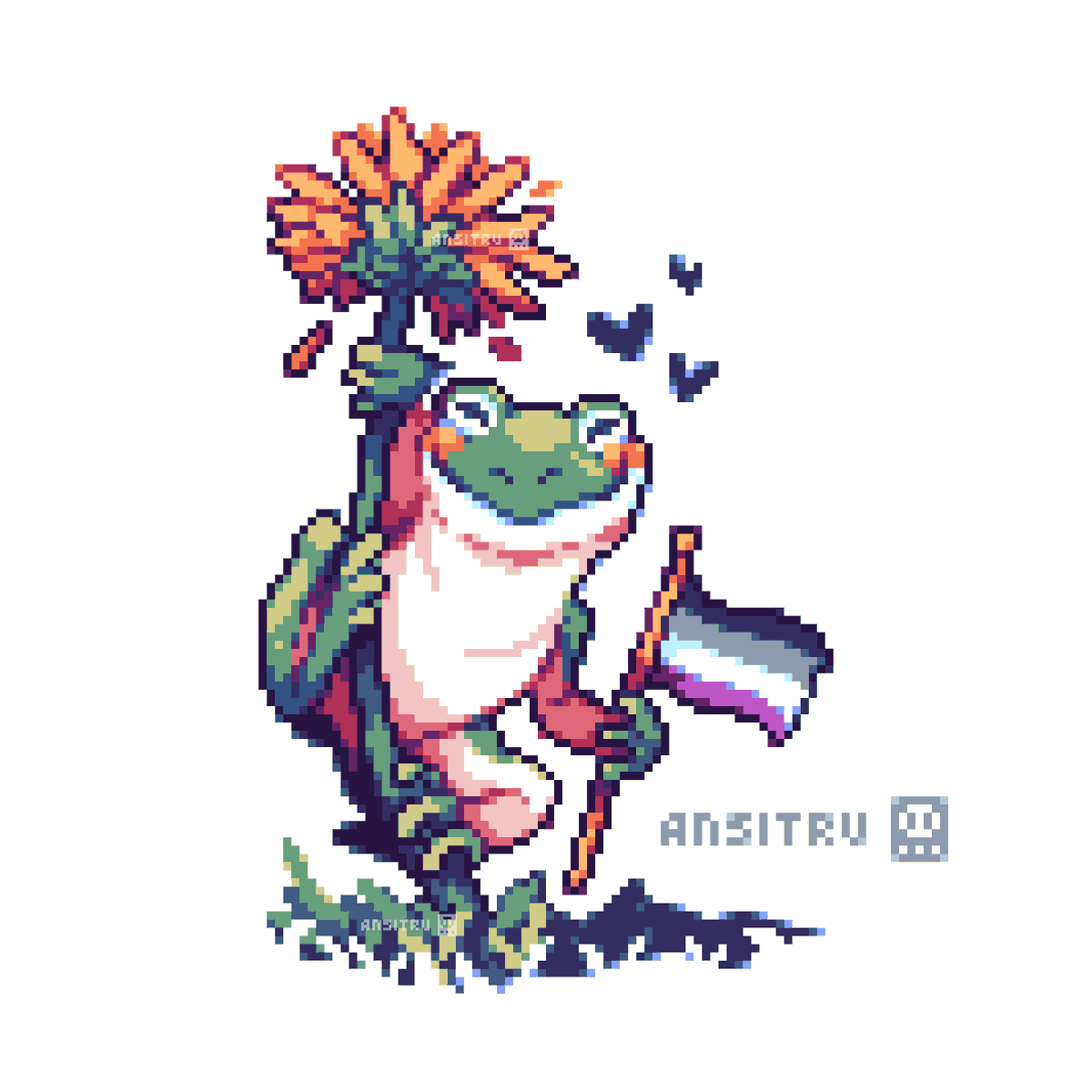 Happy pride month from your friendly neighborhood ace! 🖤🩶🤍💜