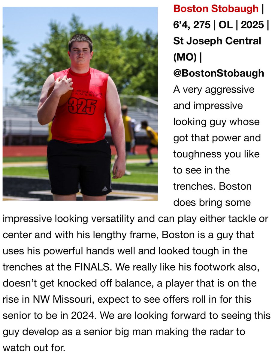 Thank you <a href="/6starfootballMO/">Six Star Football | MISSOURI</a> for the write up! Excited for my senior season! <a href="/CentralFB_ALLin/">Central Football</a> <a href="/CoachSFarrell/">Coach Farrell</a>