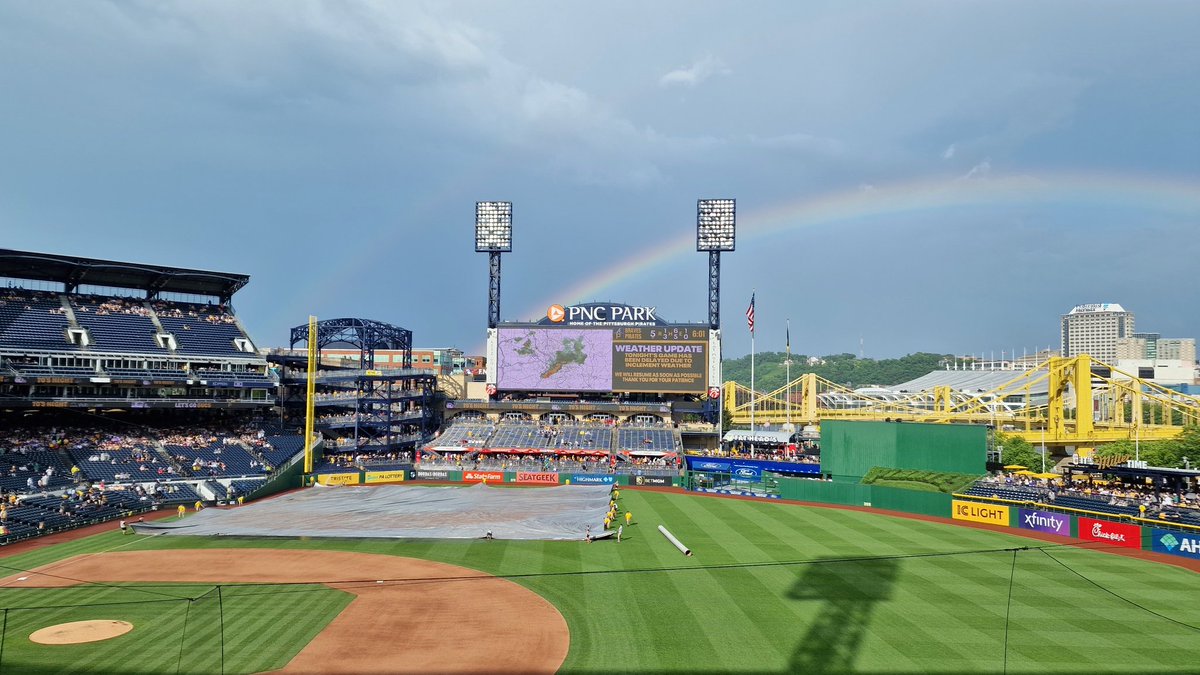 Watching my first ever #baseball game last month with <a href="/vstpgh/">Visit Pittsburgh</a> and an epic double #rainbow popped out over the <a href="/Pirates/">Pittsburgh Pirates</a> stadium. And then they won! ⚾🌈
