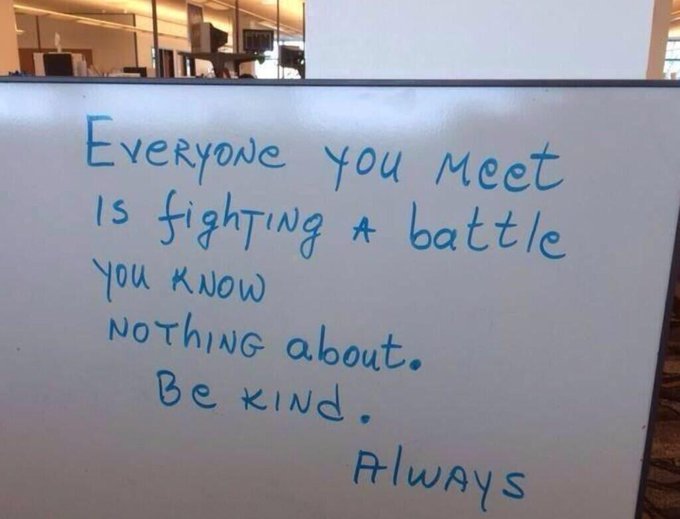 FreakyTheory's tweet photo. Be kind https://t.co/3tvhqJSF1I