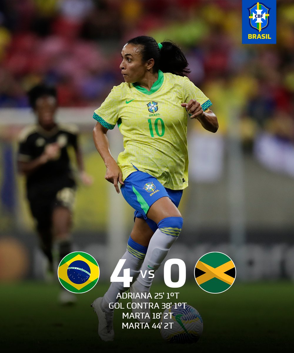 SelecaoFeminina's tweet photo. FIM DE JOGO COM VITÓRIA DO BRASIL!

Que dia espetacular! Casa cheia e um grande jogo da nossa Seleção! Valeu, meninas! 💚💛 https://t.co/gRIj2pANnG