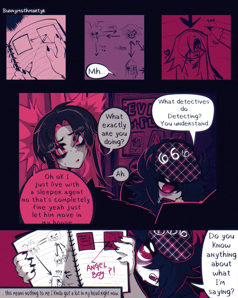 BUNNYMOTHMARTYR's tweet photo. Detective Devil Boy, on the case 🔎 https://t.co/B19MG7iK25