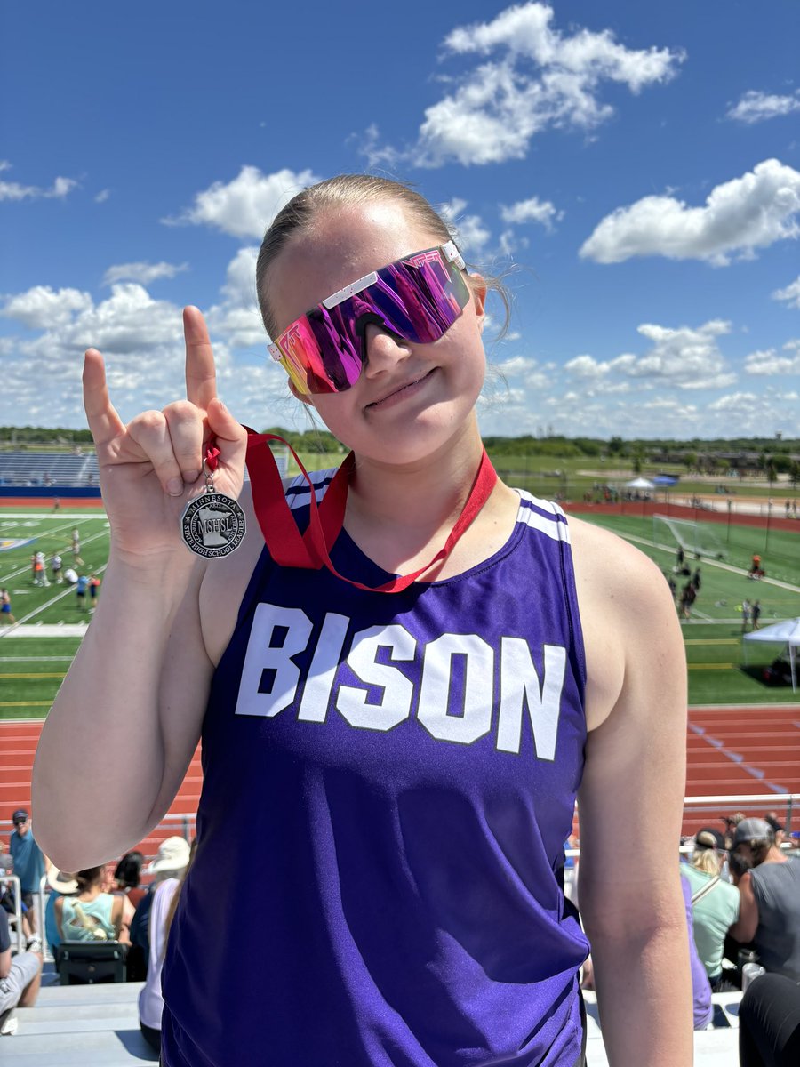 TeamRodenwald's tweet photo. Congratulations to Andrea! Punching her ticket to the MN state meet with a PR toss of 36-10.75 today! https://t.co/mNxe8n1Av1