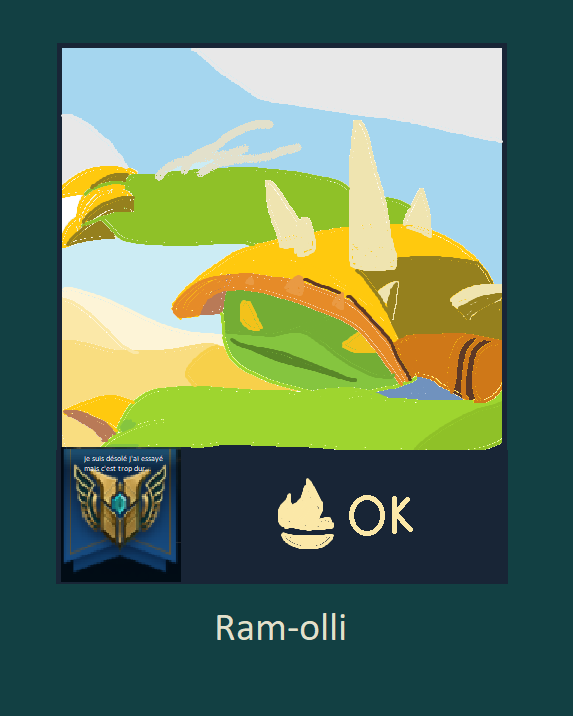 PowerAlan3's tweet photo. Hey @RiotSupportFR, je compte prendre le 2e Pass TFT du Set 11 mais il me manque 133 RP, est ce que c'est possible de compléter le montant nécessaire ? J'ai fait un magnifique dessin de Rammus en échange. https://t.co/bRwOFRbxx0