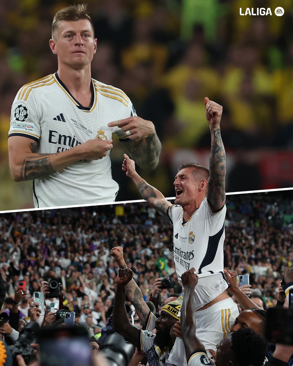 LaLigaID's tweet photo. Sebuah akhir perjalanan yang sangat indah 🤍

Selamat, @ToniKroos 👏 https://t.co/84hKXvWrtG